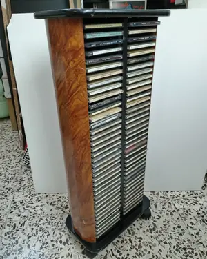 mueble giratorio de madera para cds - miniatura 2