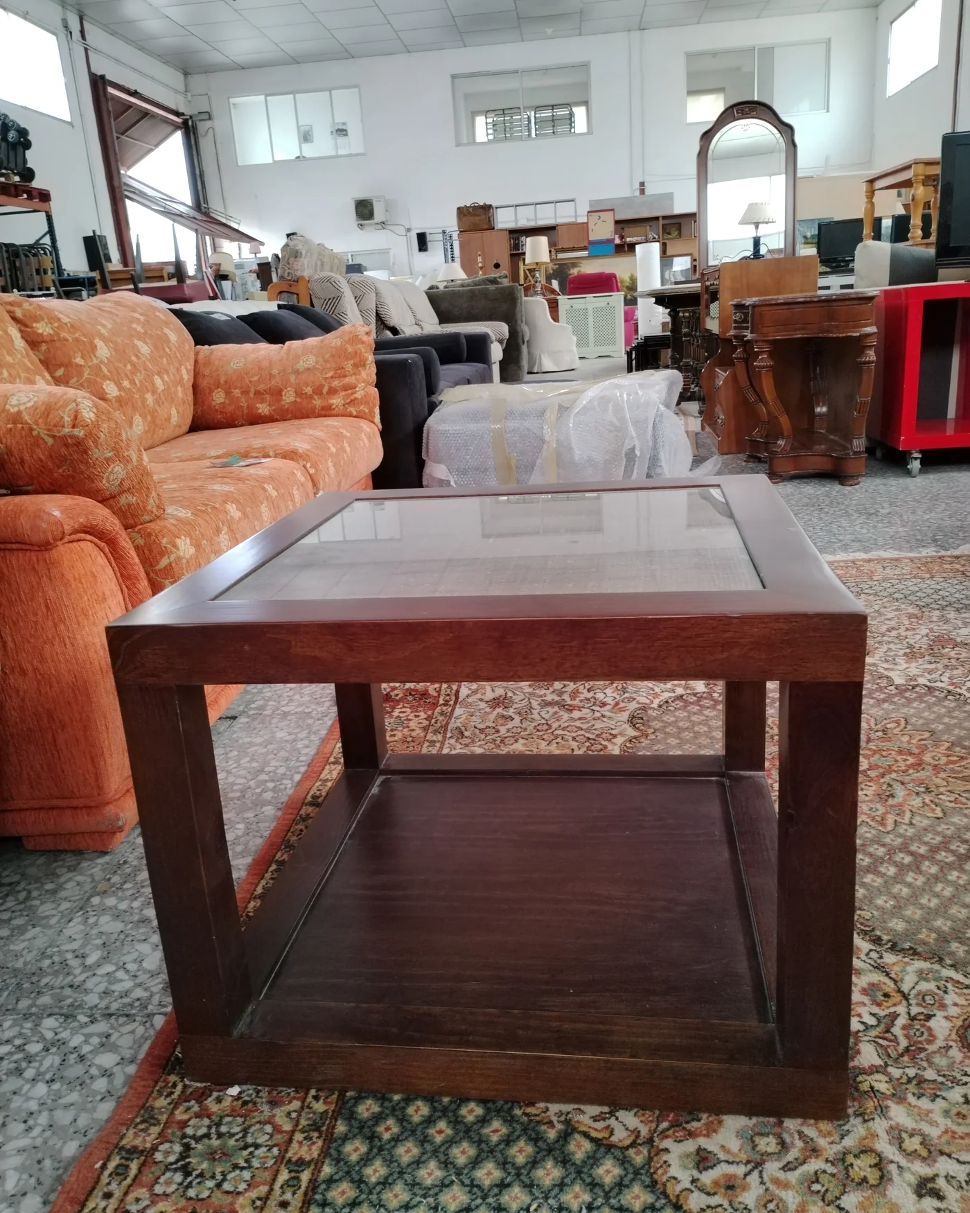 MESA de centro de madera cristal - imagen 2