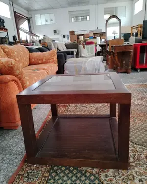 MESA de centro de madera cristal - miniatura 2