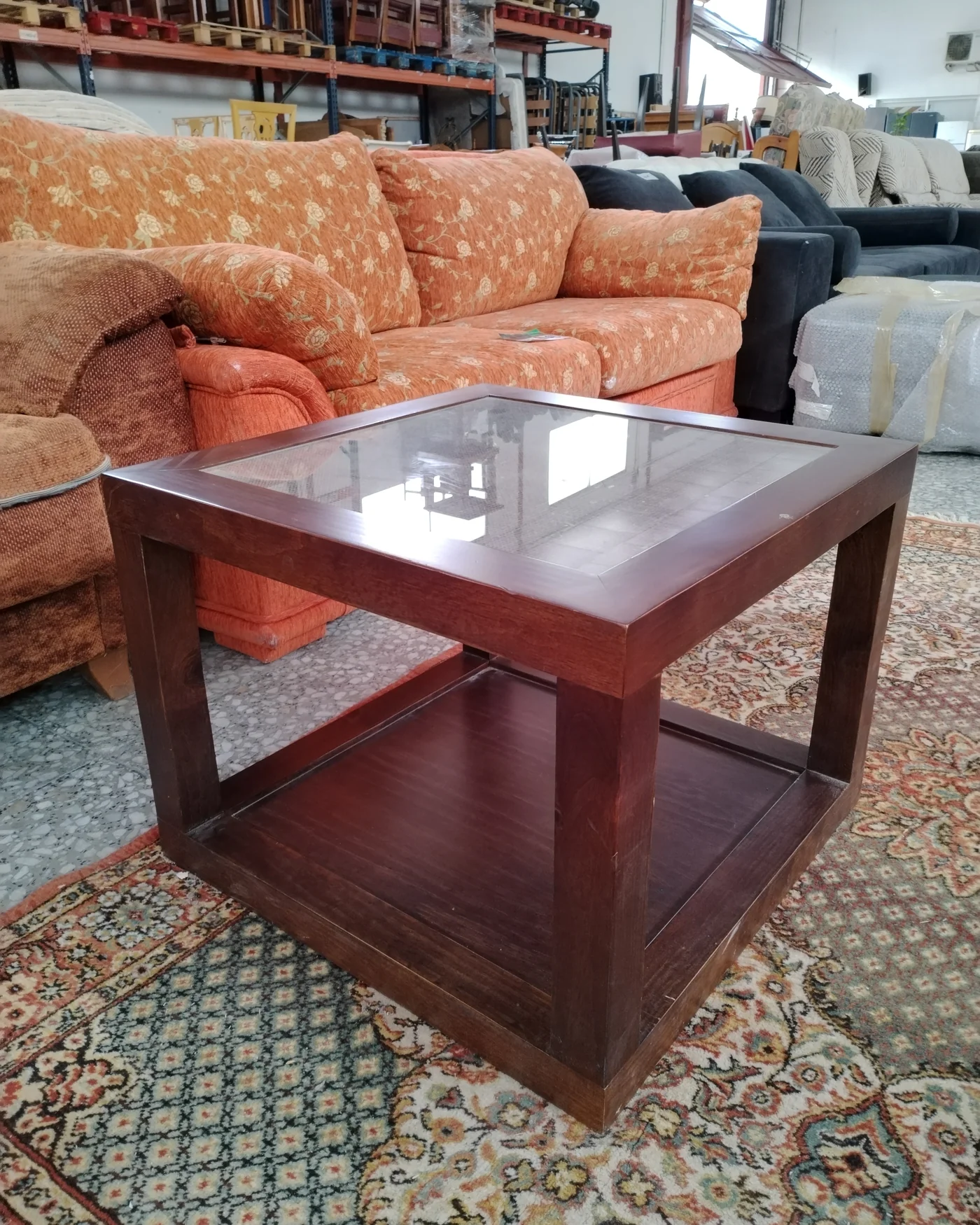 MESA de centro de madera cristal - imagen 3