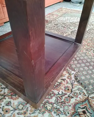 MESA de centro de madera cristal - miniatura 4