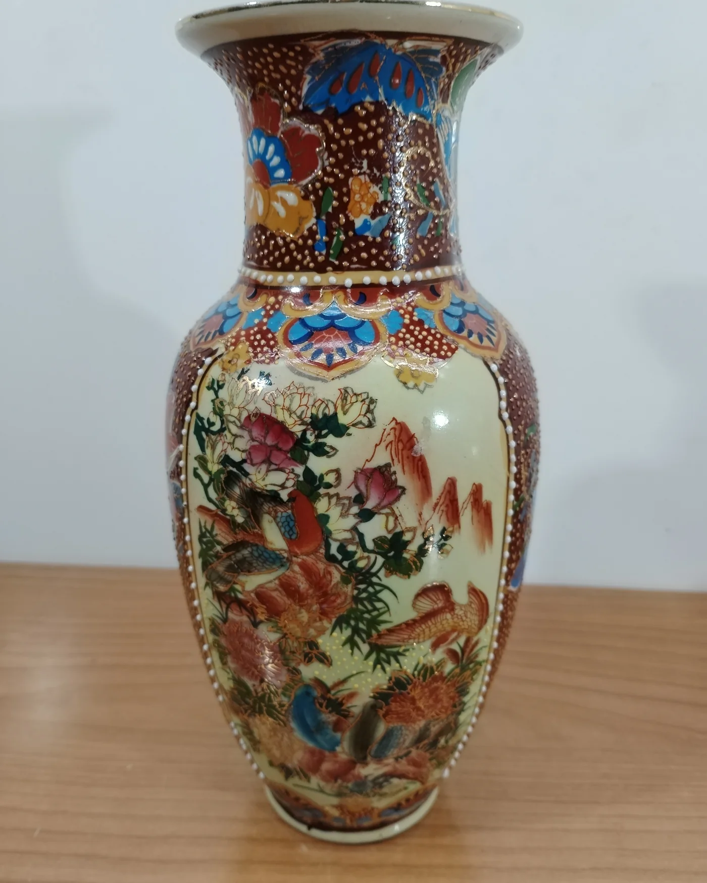Jarrón de porcelana china decorado - imagen 1