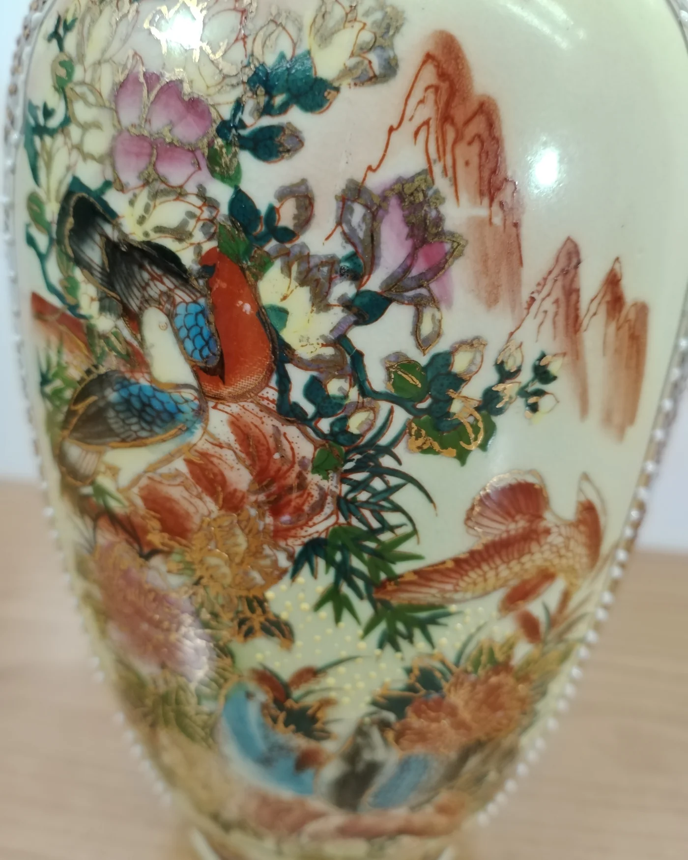Jarrón de porcelana china decorado - imagen 6