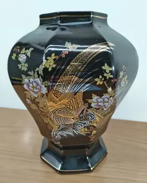 Jarron porcelana CHINO NEGRO - miniatura 1