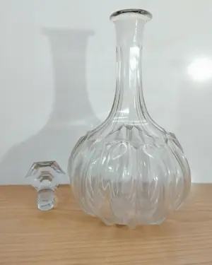 Licorera victoriana de cristal tallado - miniatura 5