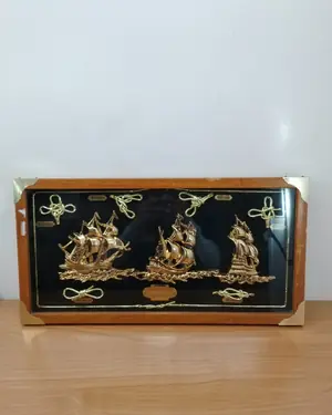 Cuadro marinero carabelas colombinas 1492-1992 - miniatura 1