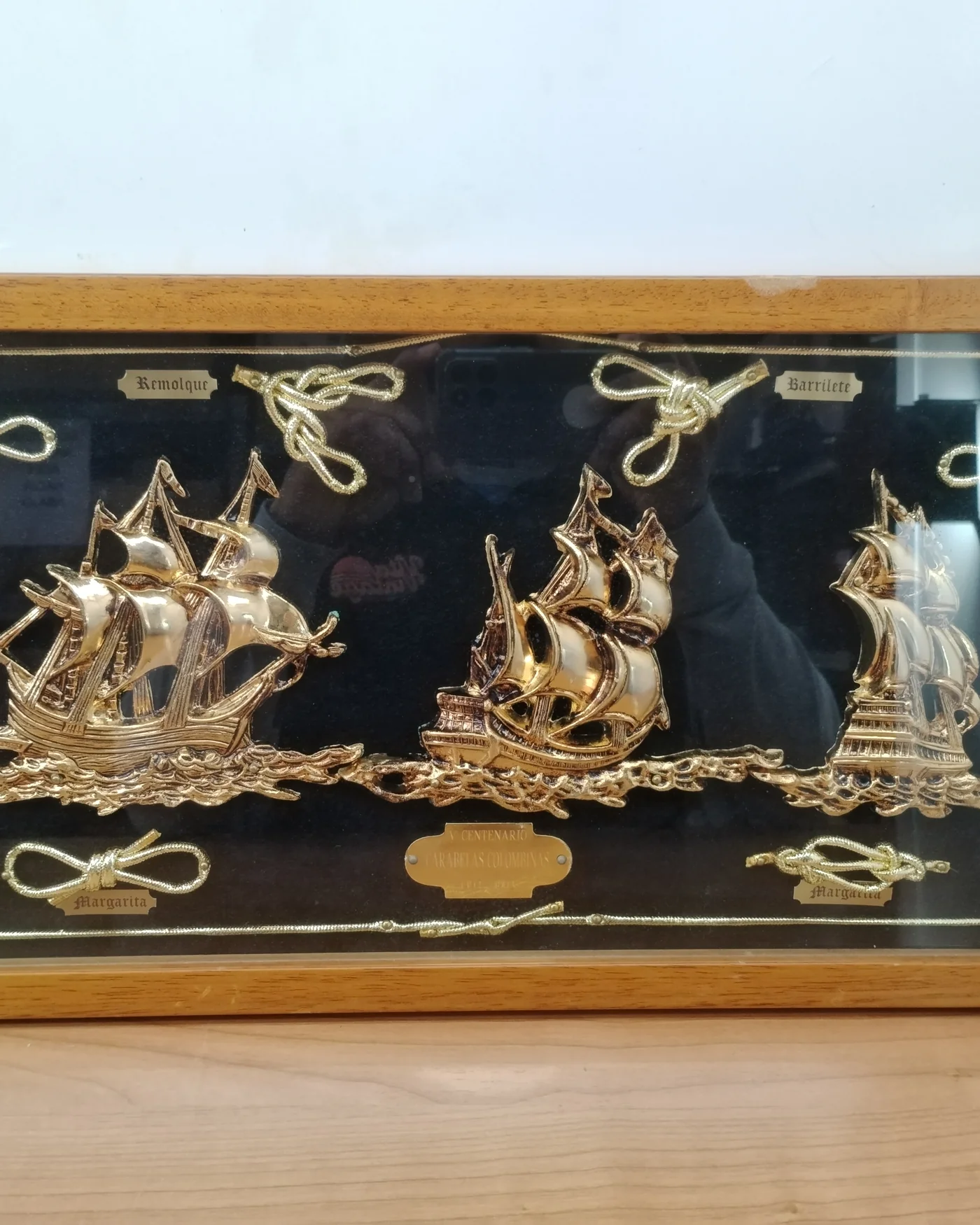 Cuadro marinero carabelas colombinas 1492-1992 - imagen 2