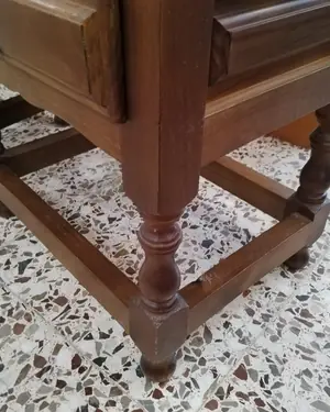 Pareja de mesitas de noche rústicas en pino - miniatura 6