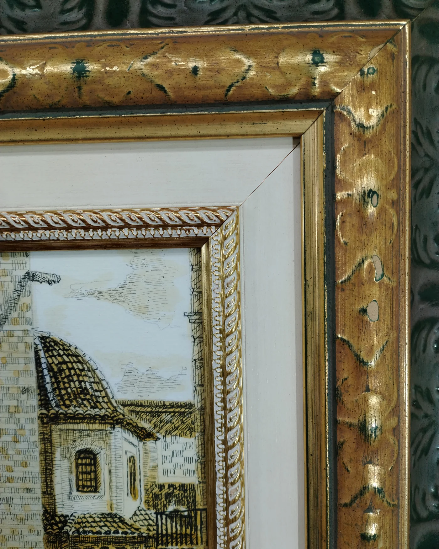 Lámina de la catedral de valencia con marco decorativo - imagen 4