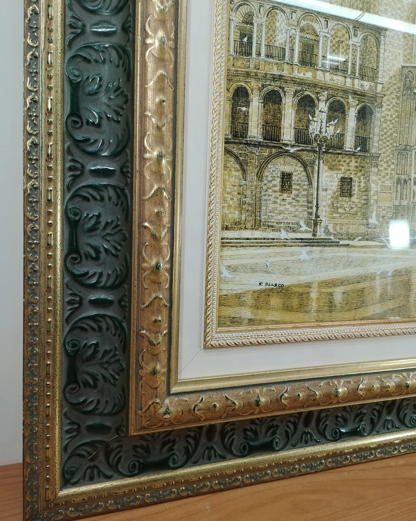 Lámina de la catedral de valencia con marco decorativo - imagen 5