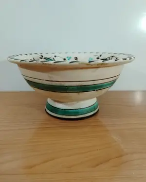 Pareja de jarrón con tapa y plato verde agua - miniatura 6