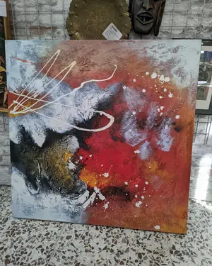 Lienzo de arte abstracto con técnica mixta - miniatura 1