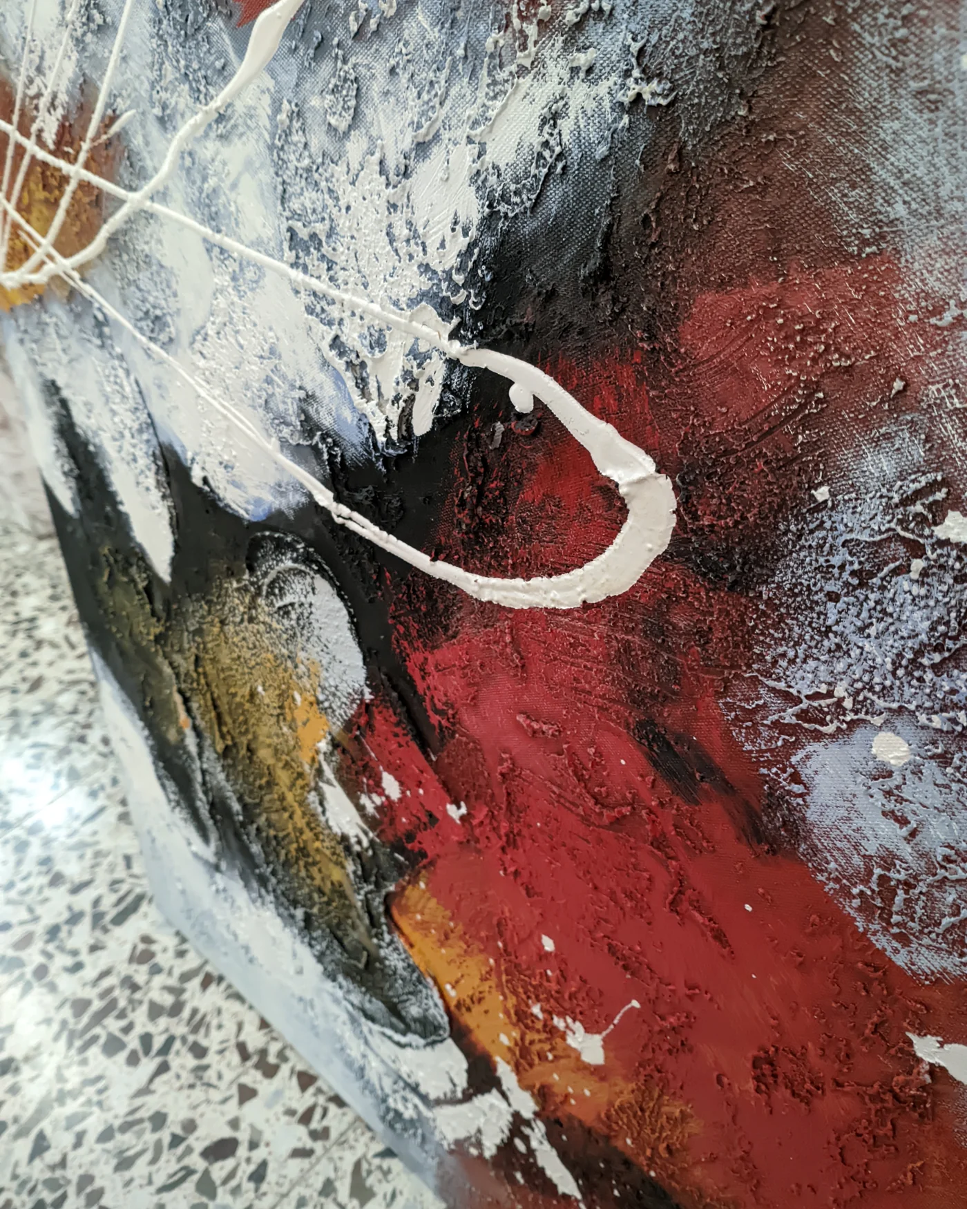 Lienzo de arte abstracto con técnica mixta - imagen 2