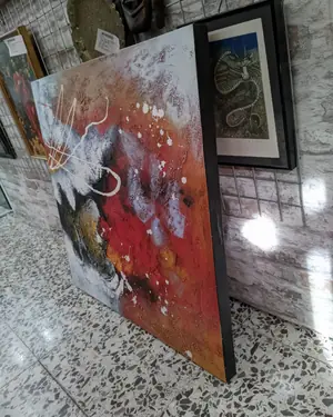 Lienzo de arte abstracto con técnica mixta - miniatura 3