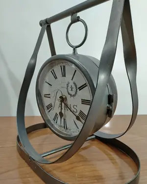 Reloj de mesa gris estilo parisino - miniatura 4
