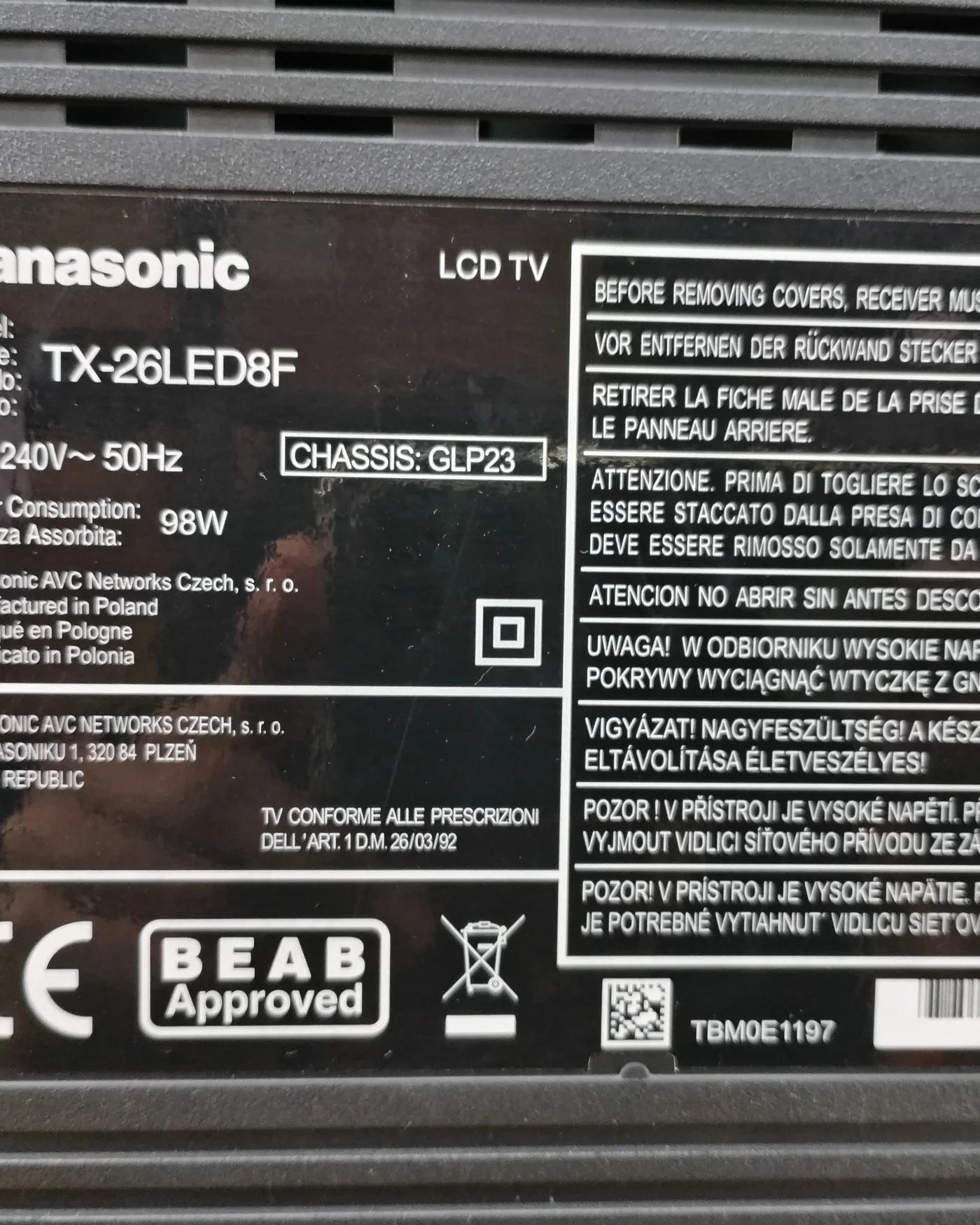 Televisor LCD Panasonic Viera TX-26LED8F - imagen 5