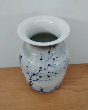 Jarrón de cerámica sambo con decoración paisajística - miniatura 4
