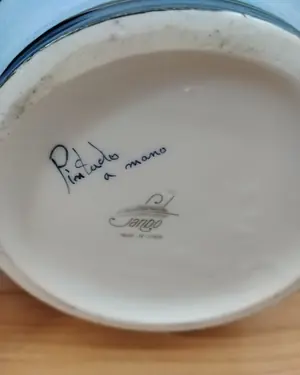Jarrón de cerámica sambo con decoración paisajística - miniatura 5
