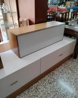 Mueble de salón moderno con estantería y consola - miniatura 4
