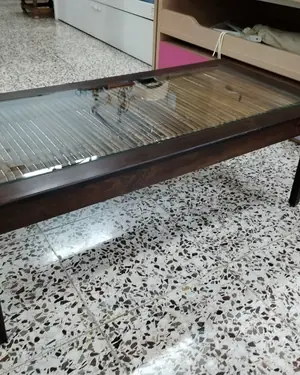 Mesa auxiliar de cristal y bambú - miniatura 6