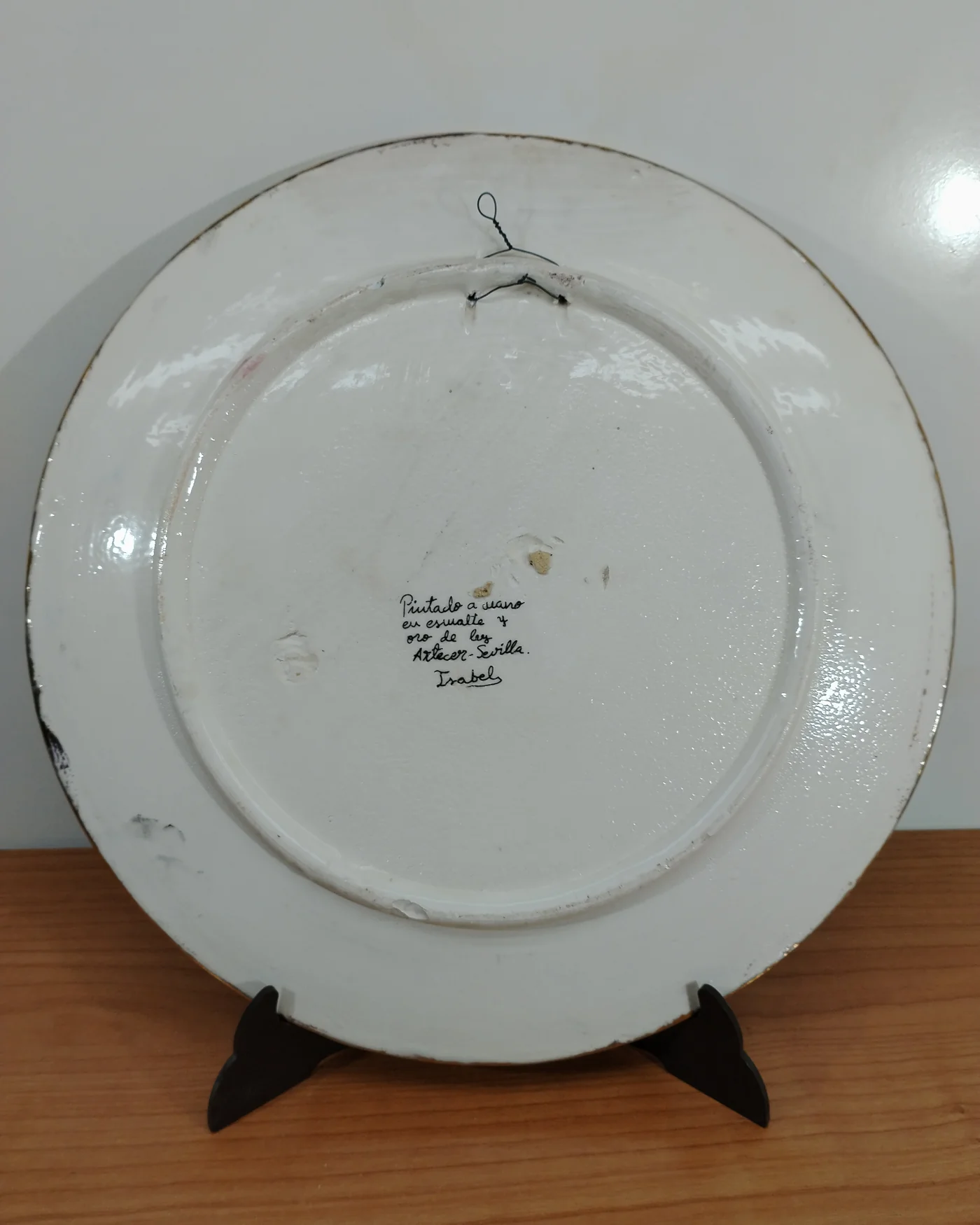 Plato decorativo de cerámica pintado a mano por Artecer-Sevilla - imagen 6