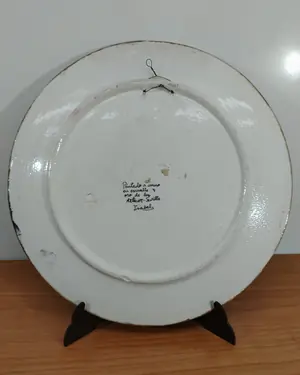 Plato decorativo de cerámica pintado a mano por Artecer-Sevilla - miniatura 6