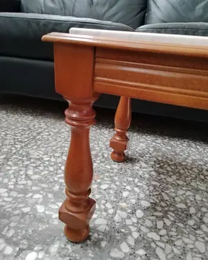 Mesa de centro de madera y mármol - miniatura 4