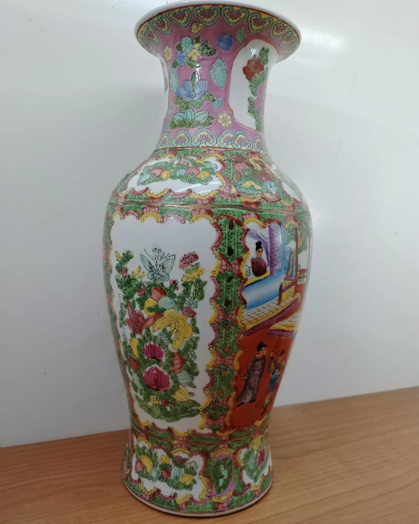 Jarrón oriental moderno de cerámica pintada a mano - imagen 2