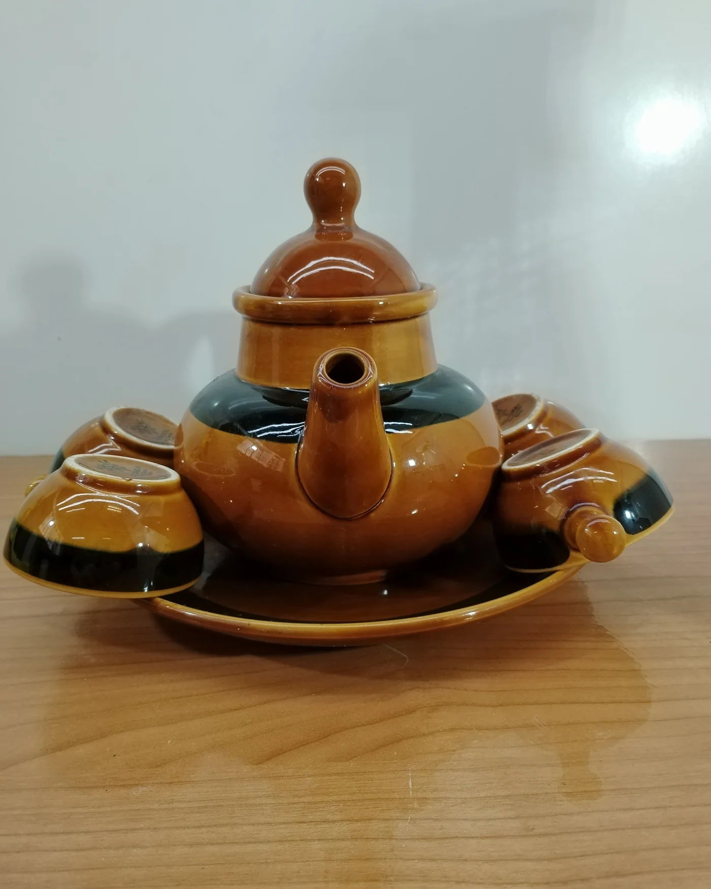 Juego de tetera y 6 tazas de cerámica - imagen 2