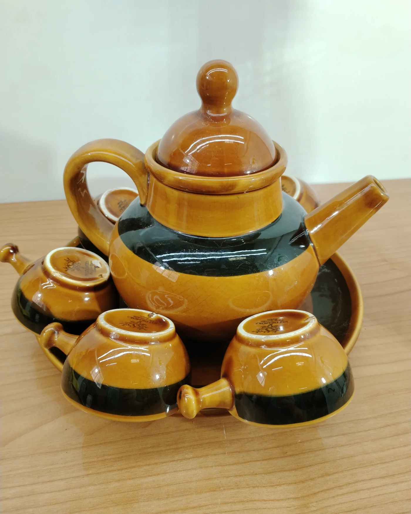 Juego de tetera y 6 tazas de cerámica - imagen 4