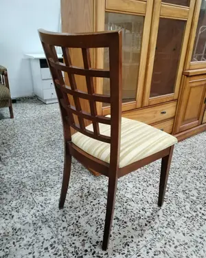 Conjunto de mesa redonda extensible y 4 sillas de madera - miniatura 5