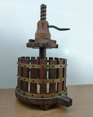 BOTELLERO DE PRENSA DE VINO ANTIGUO - miniatura 1