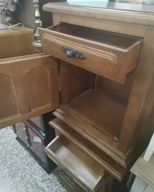 Pareja de mesitas de noche rústicas - miniatura 4