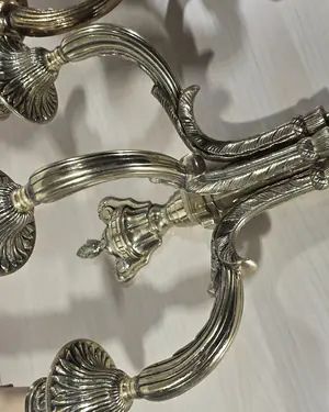 pareja de candelabros bronce - miniatura 3