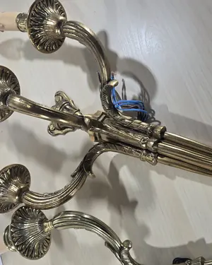 pareja de candelabros bronce - miniatura 4