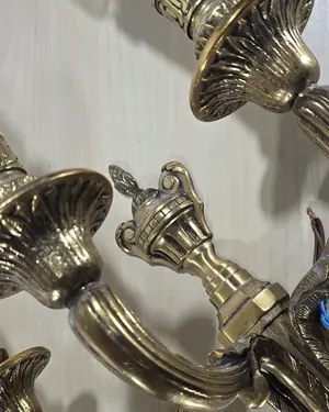 pareja de candelabros bronce - miniatura 5