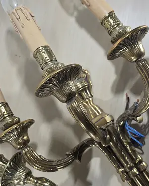 pareja de candelabros bronce - miniatura 6