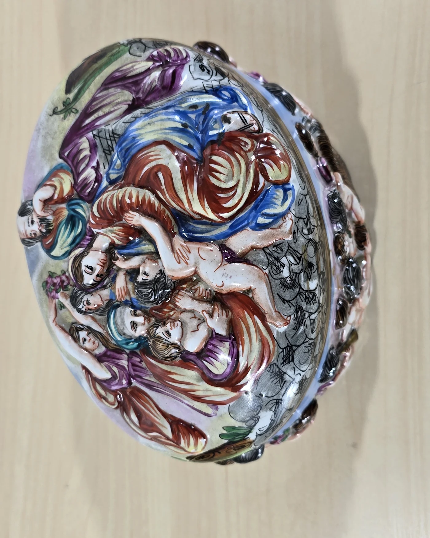 Caja de Porcelana Capodimonte S.XIX - imagen 2