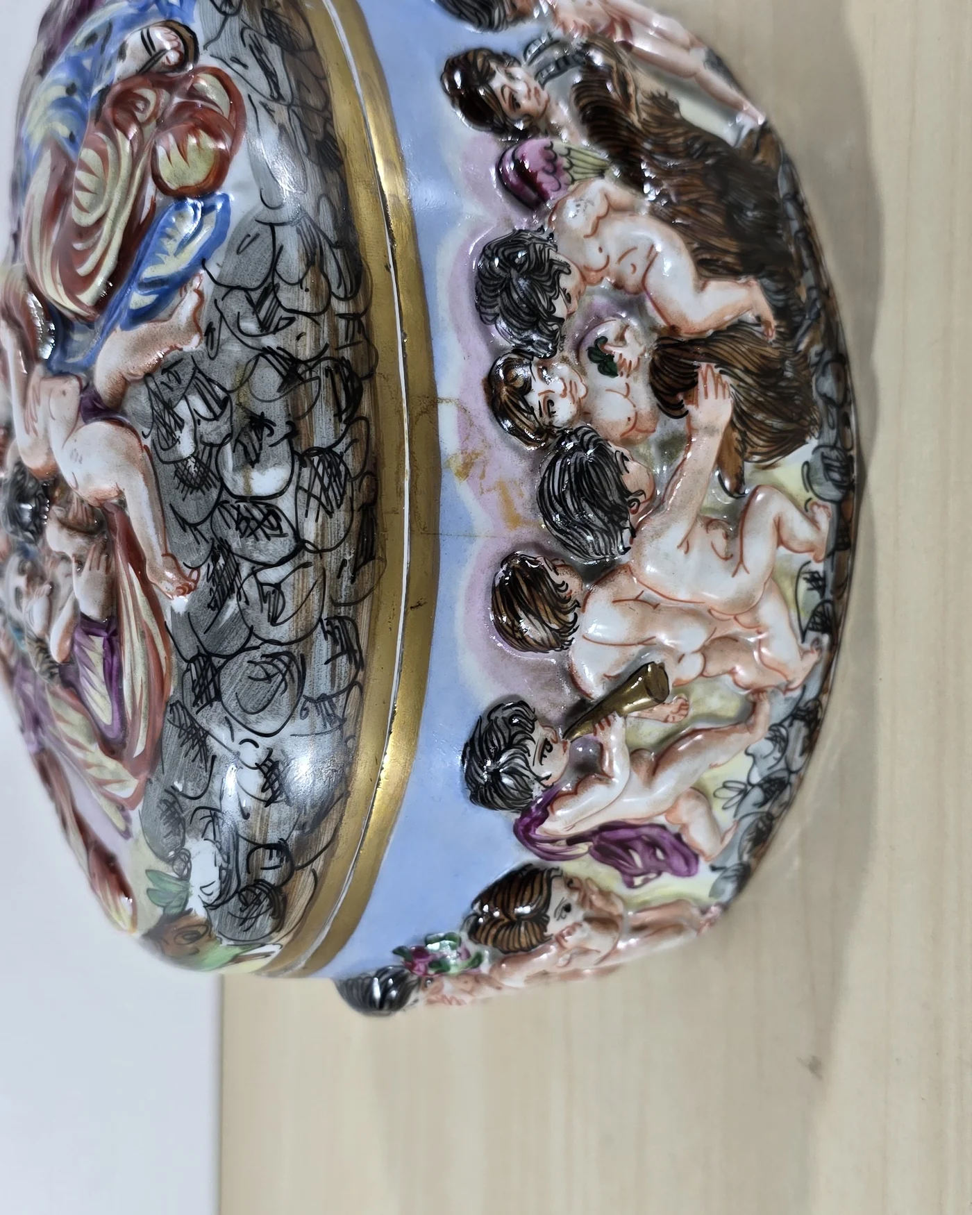 Caja de Porcelana Capodimonte S.XIX - imagen 3