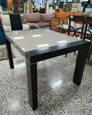 Mesa de comedor extensible en madera y cristal - miniatura 3