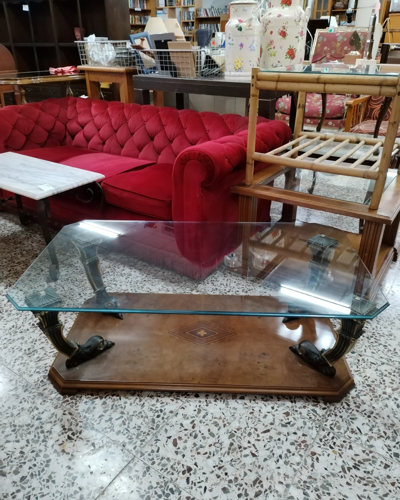 MESA DE CENTRO CON CRISTAL - imagen 4
