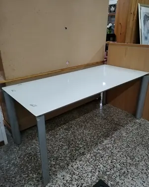 Escritorio de oficina con cristal y estructura metálica - miniatura 3