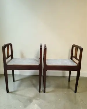 Par de taburetes estilo victoriano - miniatura 1