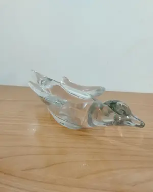Centro de mesa en forma de ave de cristal - miniatura 1