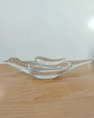 Centro de mesa en forma de ave de cristal - miniatura 4