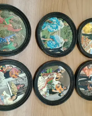 Posavasos de España con soporte de madera tallada - miniatura 2