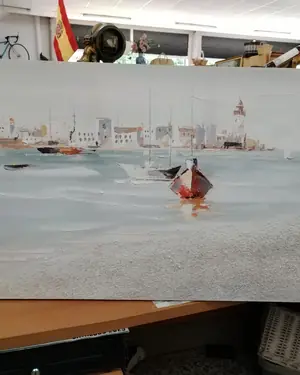 Oleo sobre puerto pintado - miniatura 2