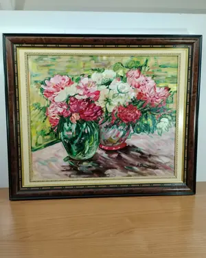 Óleo sobre lienzo flores - miniatura 1