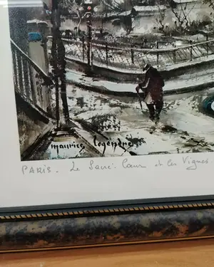 Oleo de Maurice Legendre titulado 'Paris. Le Sacre Coeur et les Vignes' - miniatura 3
