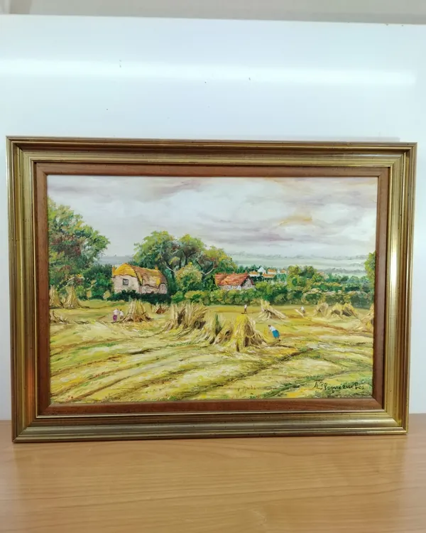 Oleo sobre lienzo casa campo